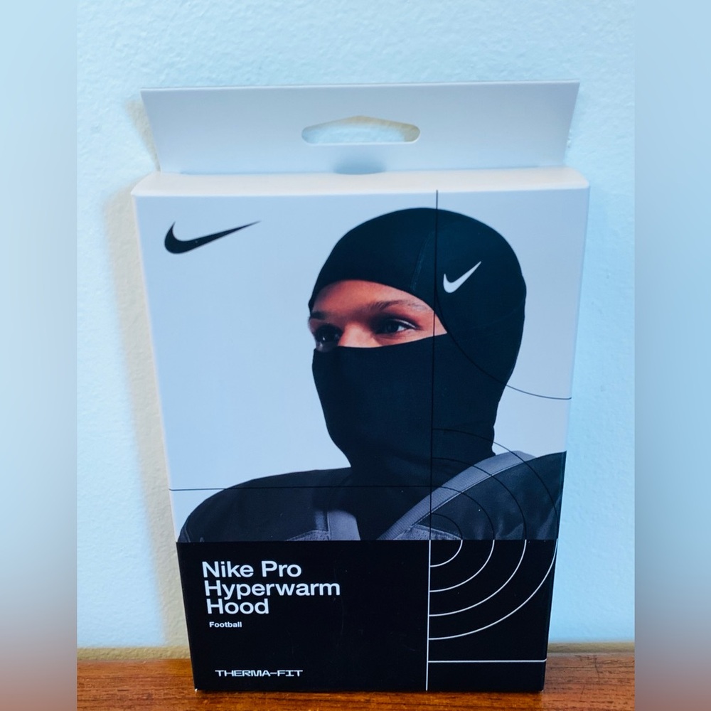Nike Pro Therma-Fit Hyperwarm Hood Ski Mask - BRAND NEW IN BOX Football Black